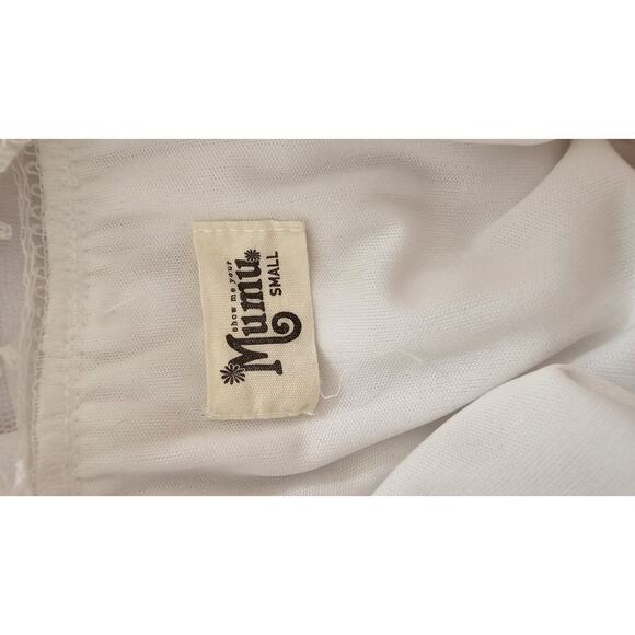 Show Me Your Mumu Baskin White Mini‎ Dress Romantic Beach Lace Wedding Sz Small - Picture 5 of 5